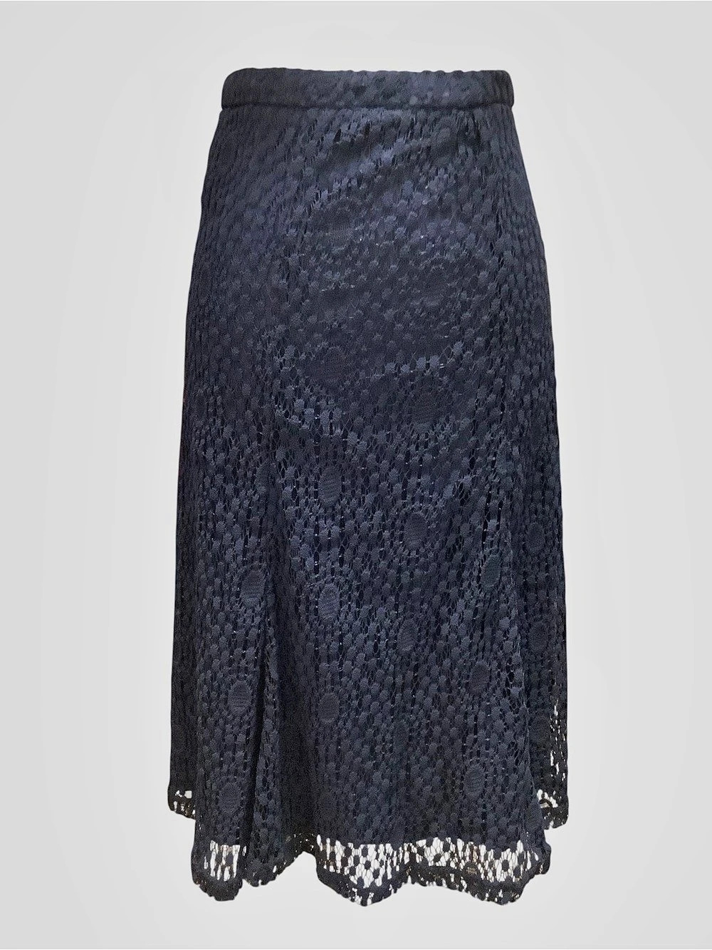 Sharagano Royal Blue Lace Midi Skirt Size 14 NWT
